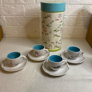 Set 8 Rosanna Shoe Plates Mugs French Inspired Fashion High Heels